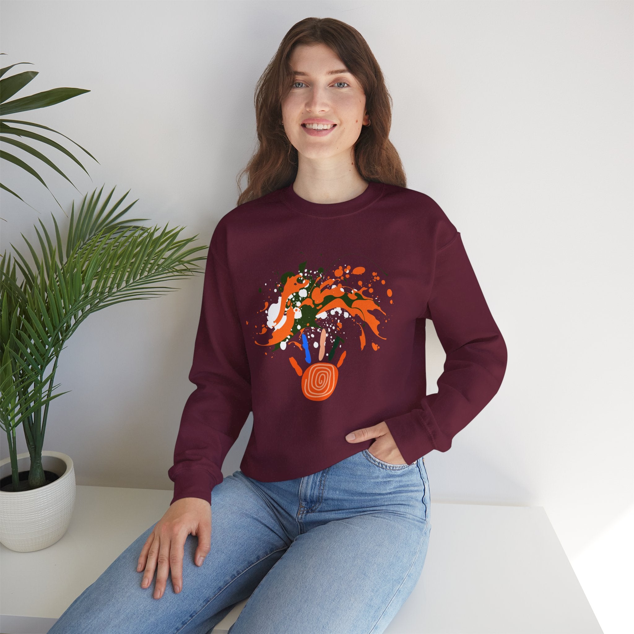 Unisex Vibrant Art Print Crewneck Sweatshirt