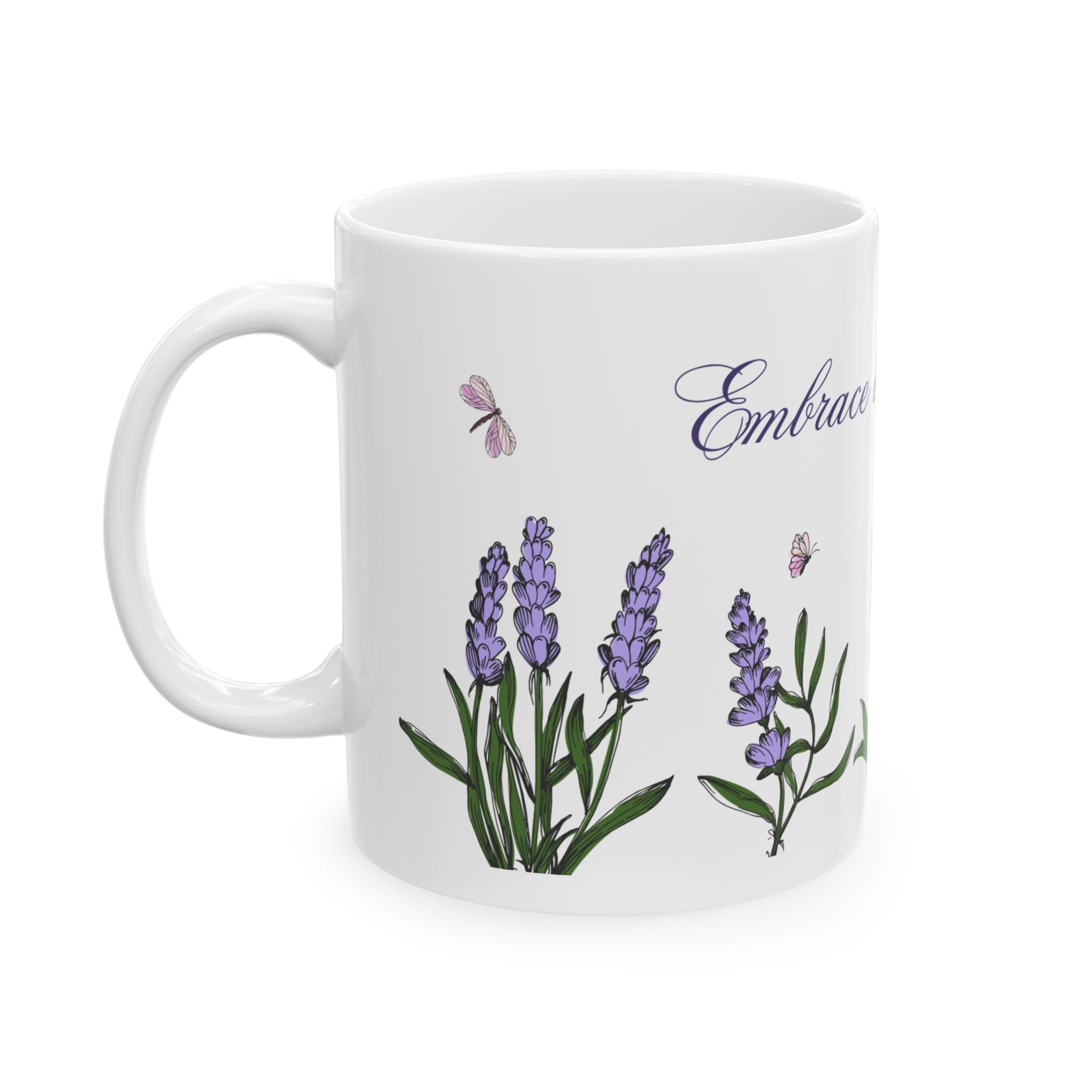 Embrace the Moments Floral Ceramic Mug
