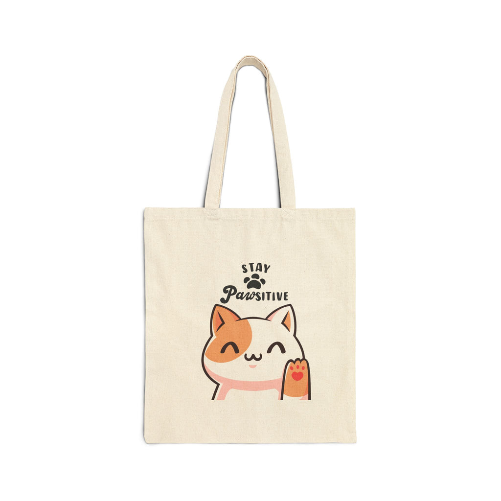 Stay Pawsitive Cat Eco-Friendly Tote Bag