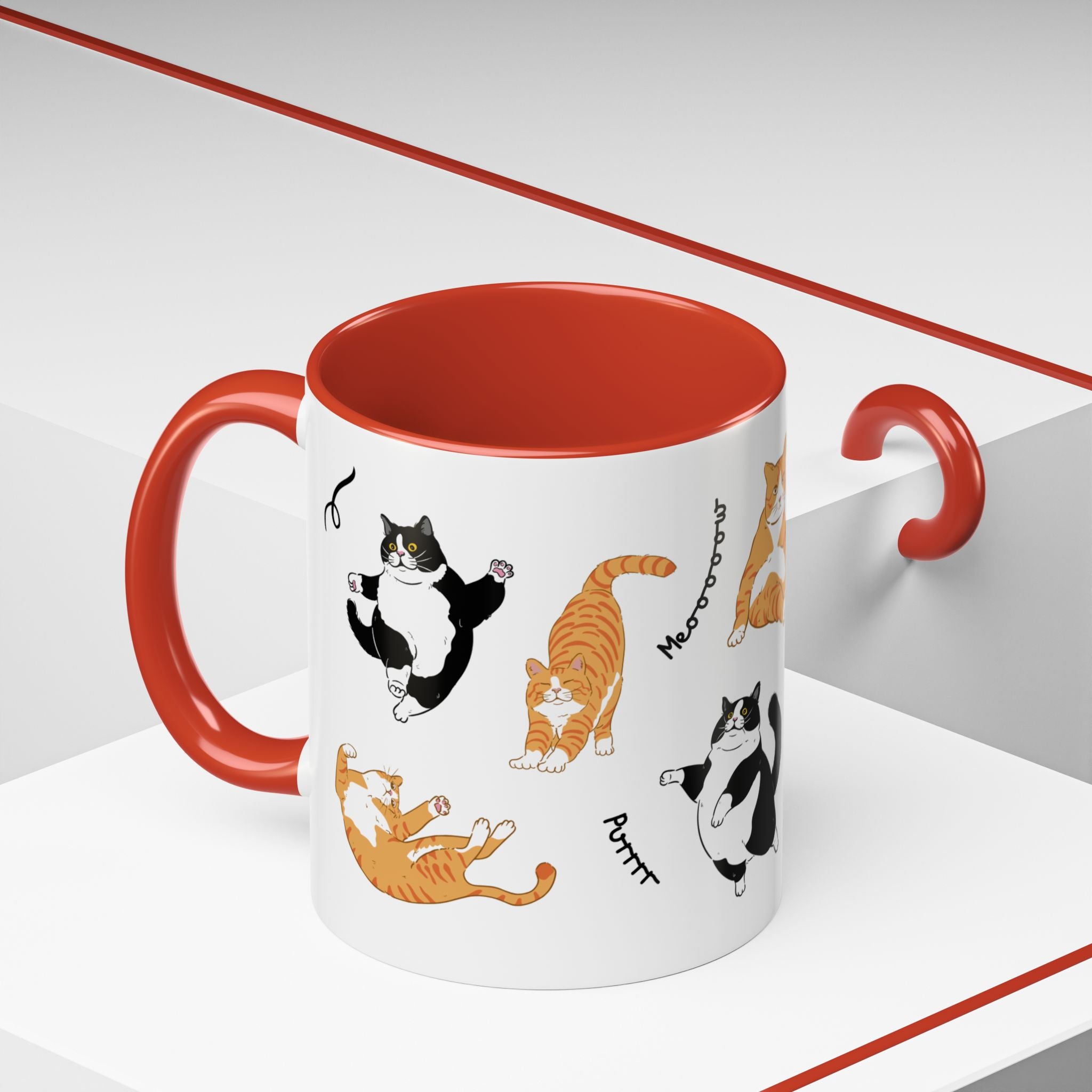 Cute Cat Accent Coffee Mug