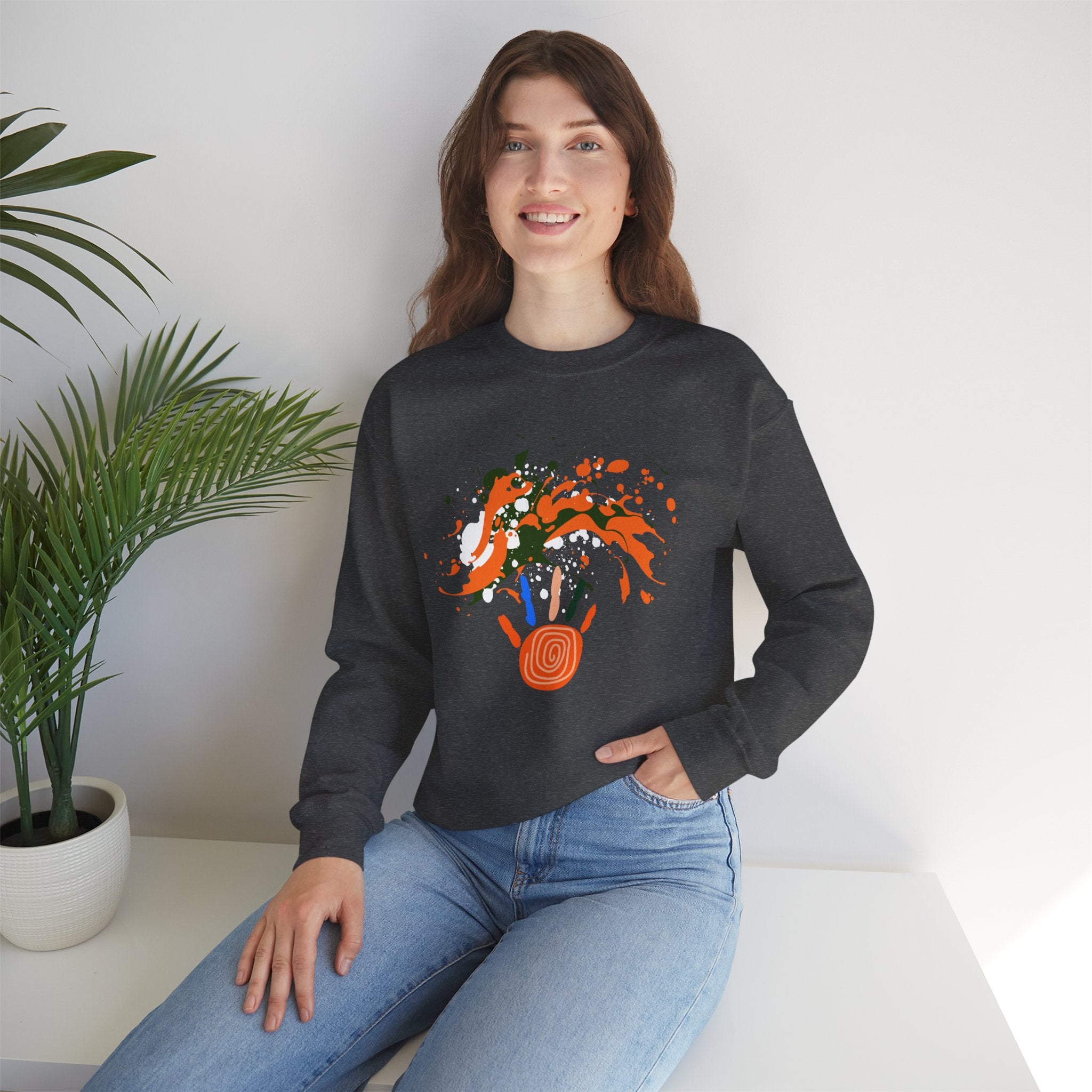 Unisex Vibrant Art Print Crewneck Sweatshirt