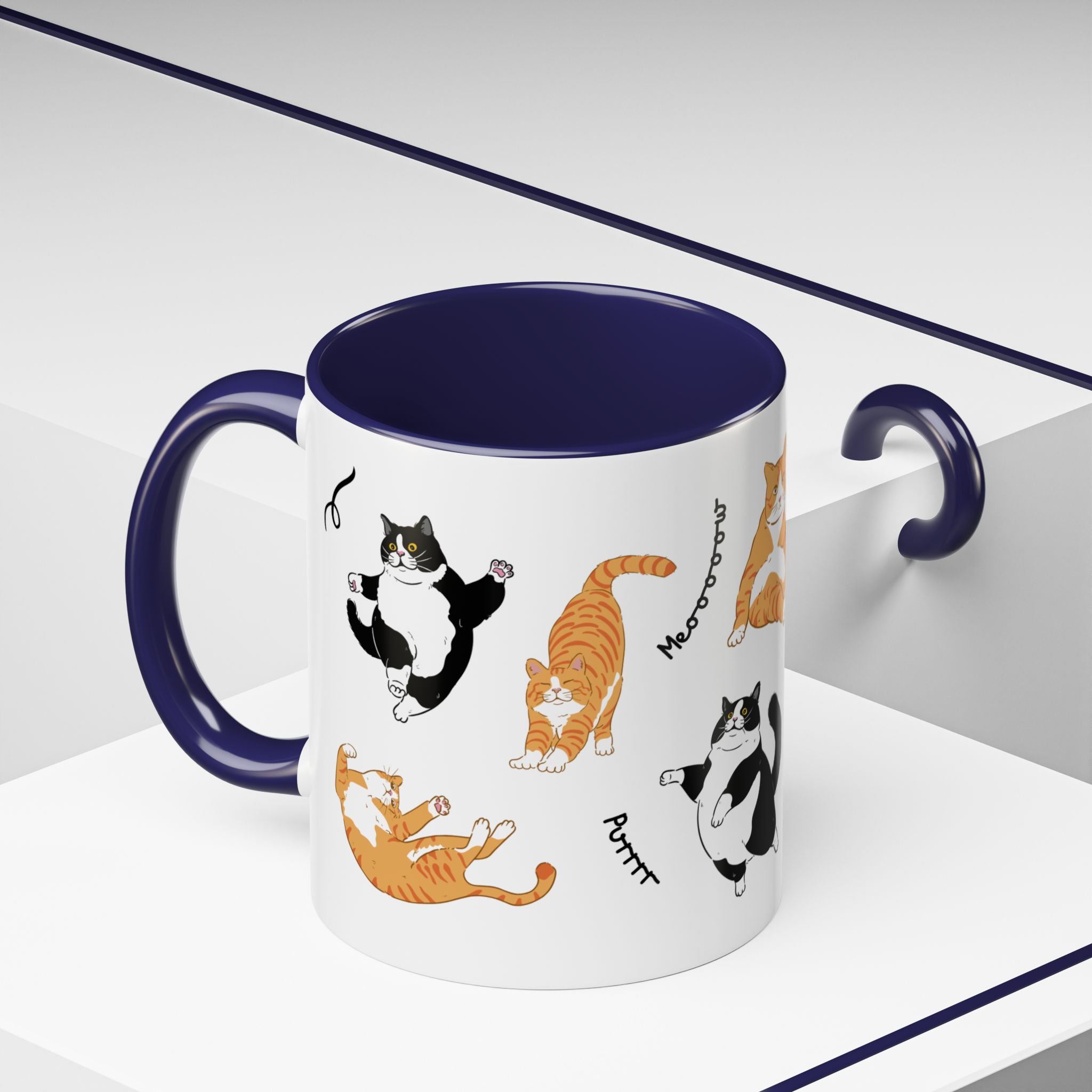 Cute Cat Accent Coffee Mug