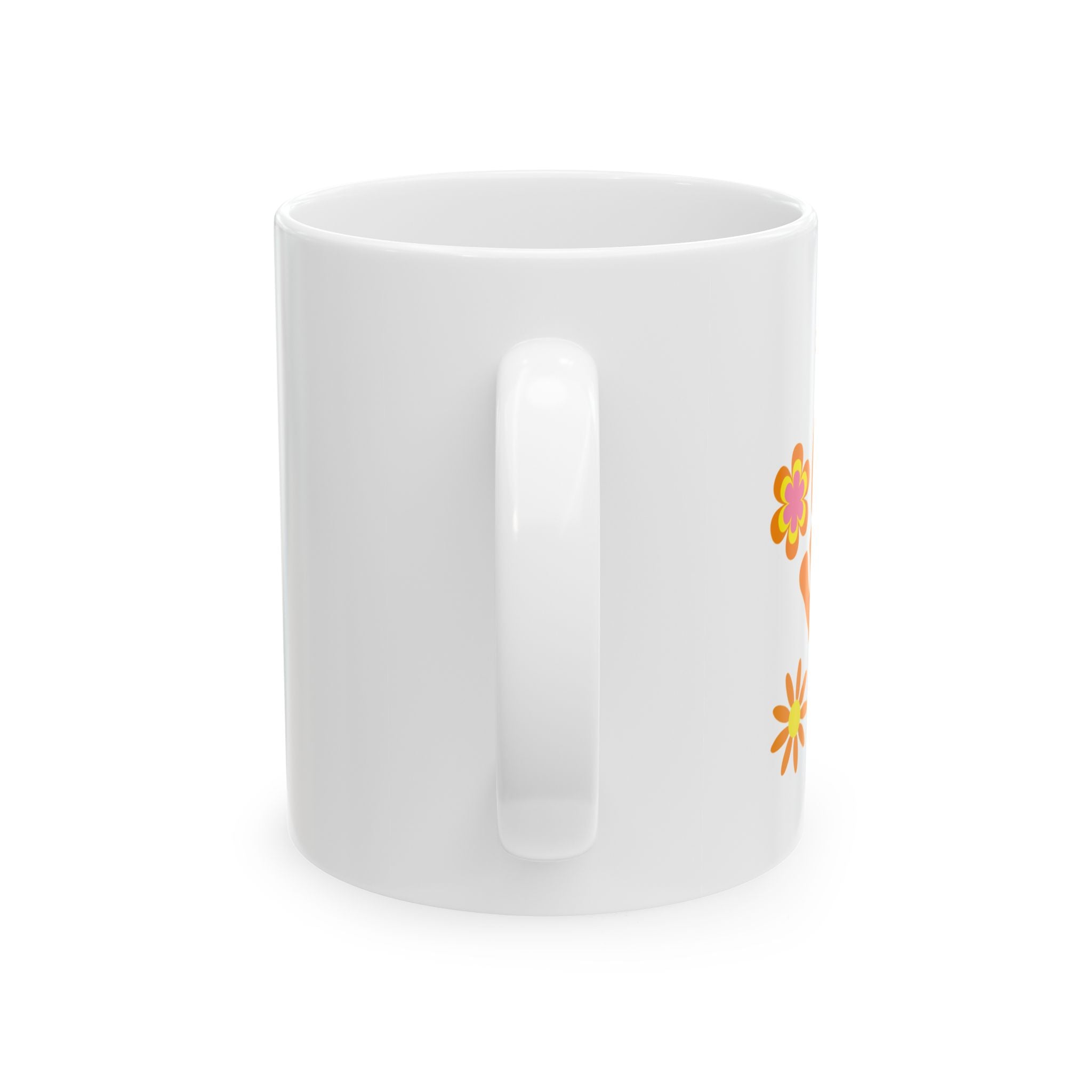 Groovy Floral Ceramic Mug