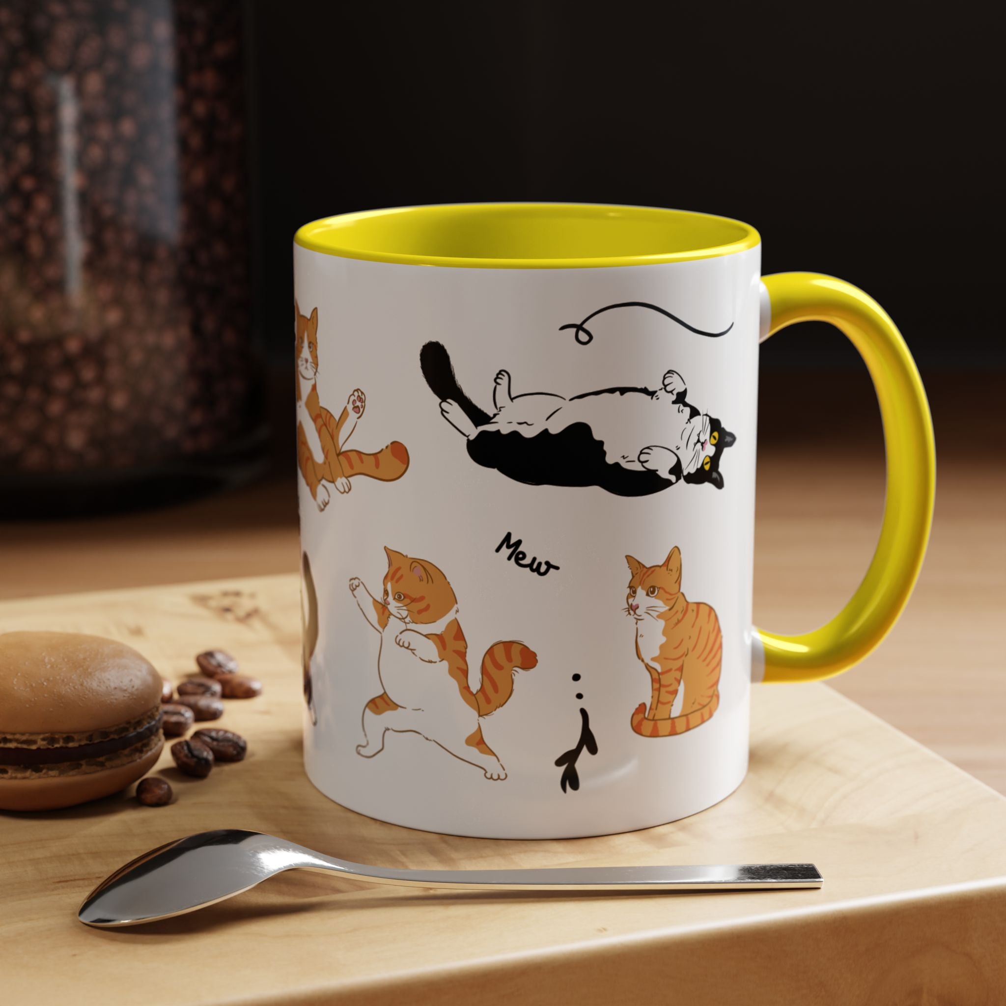 Cute Cat Accent Coffee Mug
