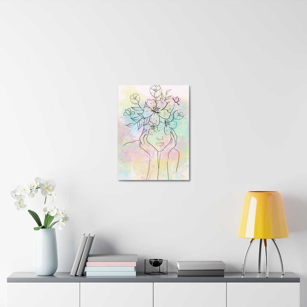 Floral Face Art Canvas