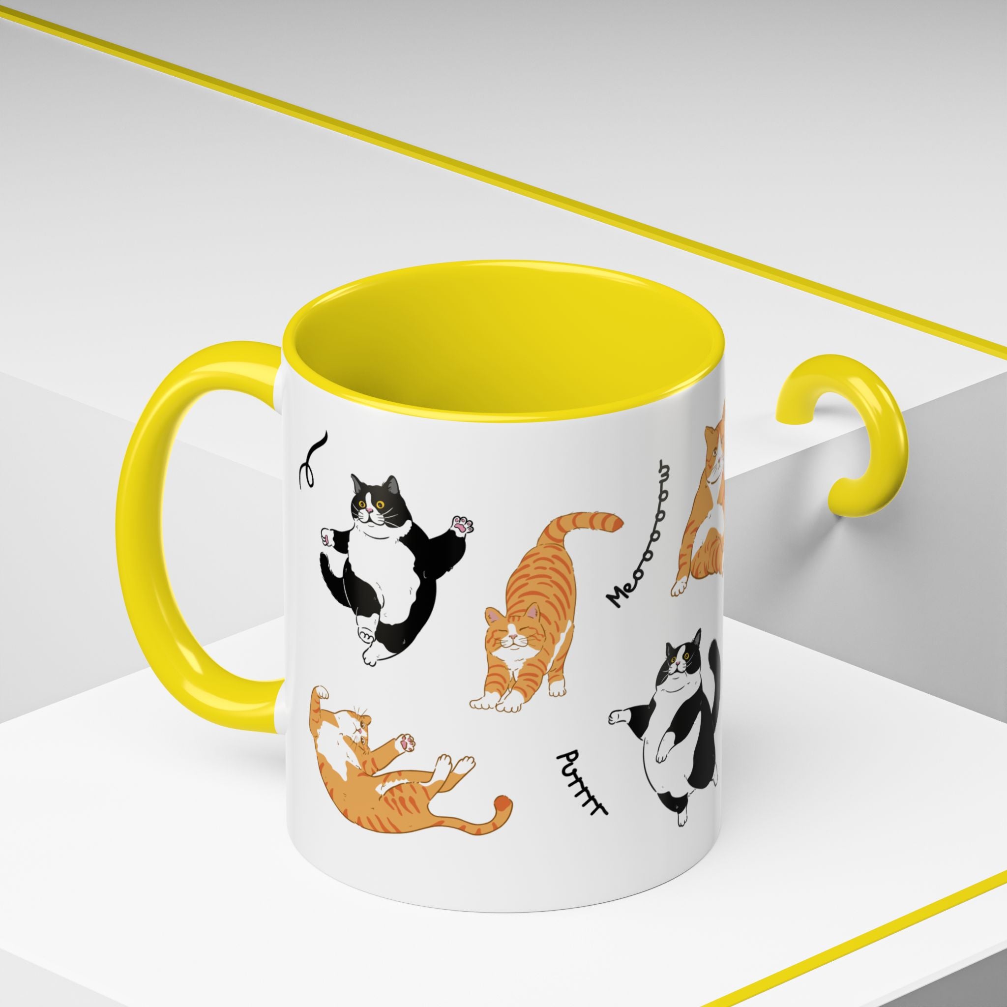 Cute Cat Accent Coffee Mug