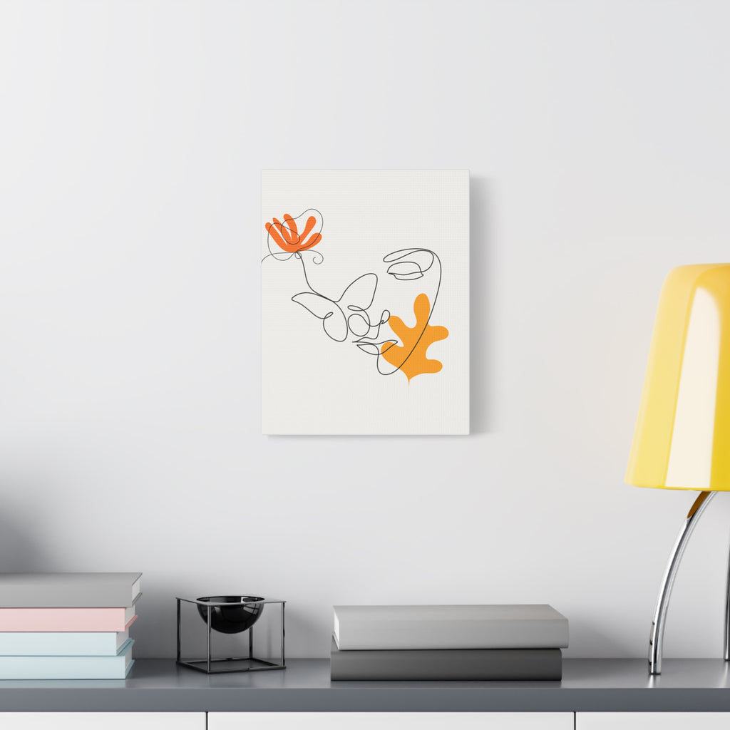 Floral Line Art Canvas Print