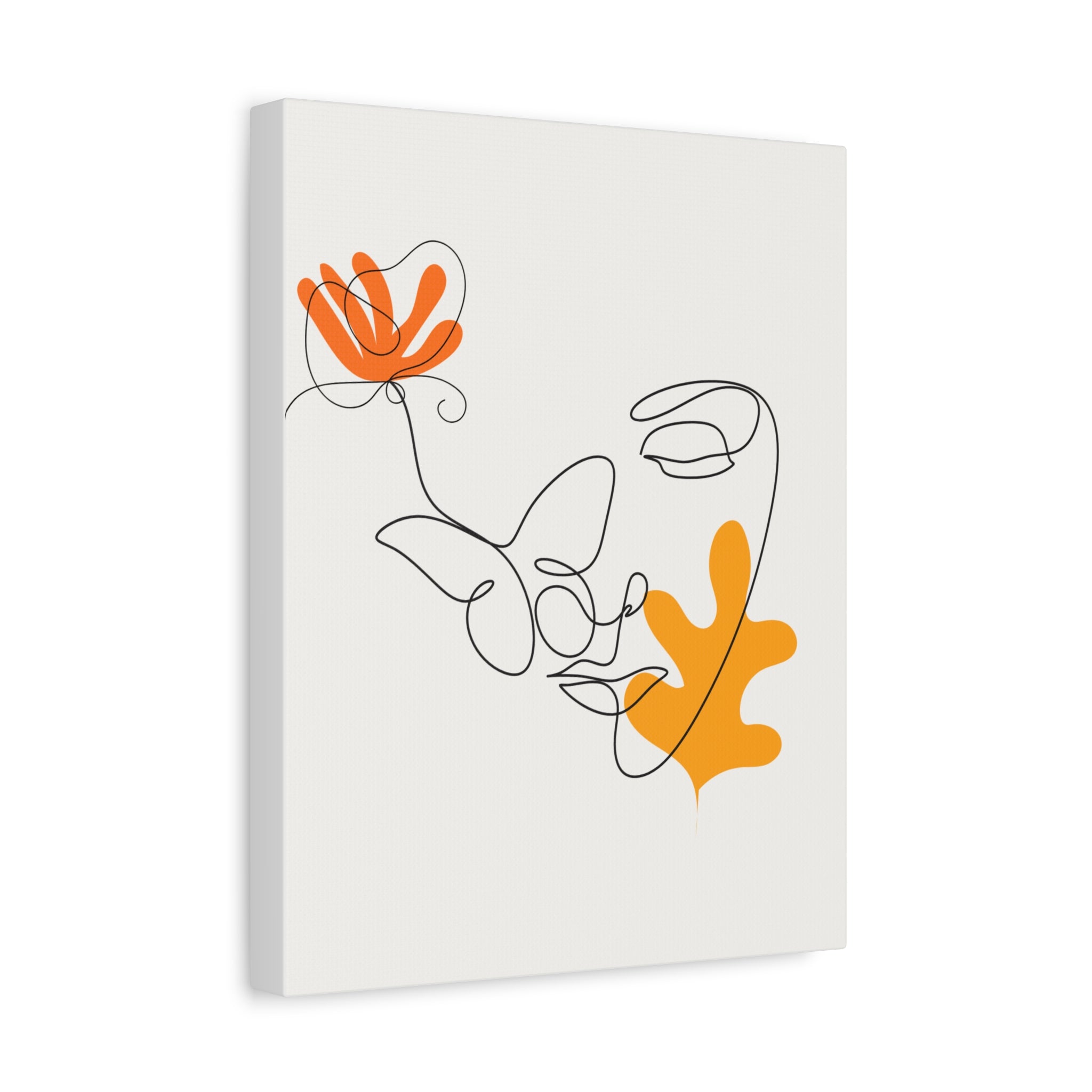 Floral Line Art Canvas Print