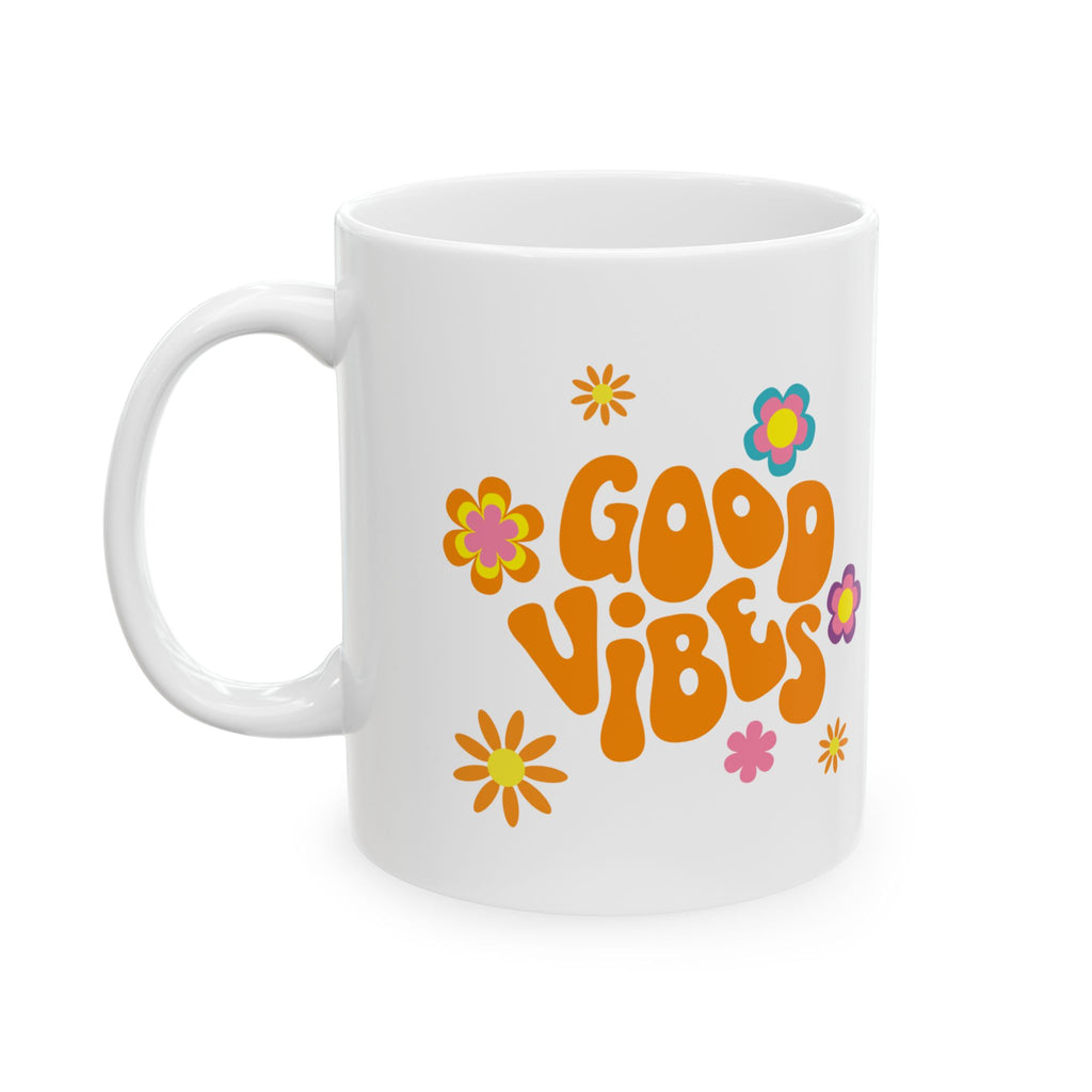 Groovy Floral Ceramic Mug
