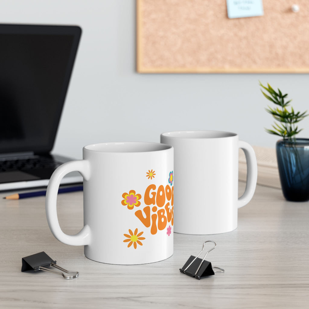 Groovy Floral Ceramic Mug