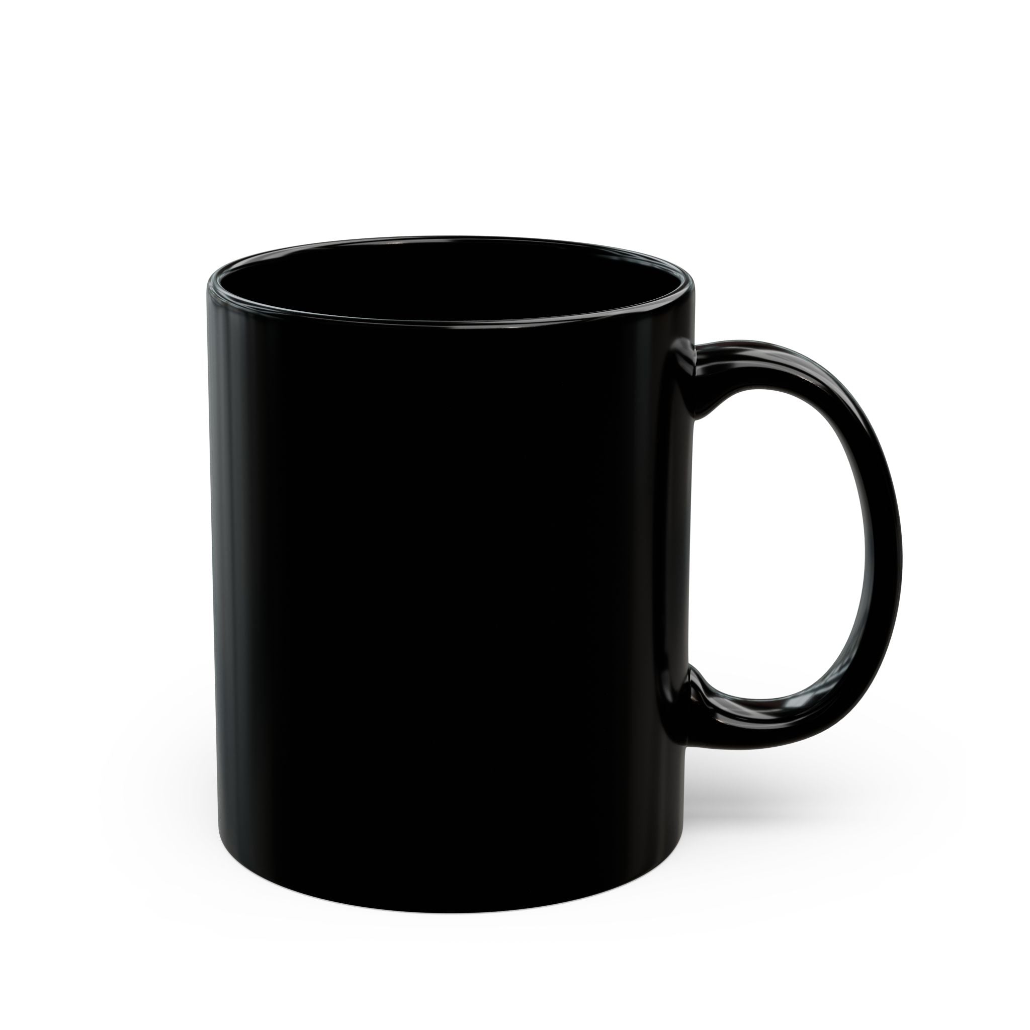 Retro Floral Black Mug