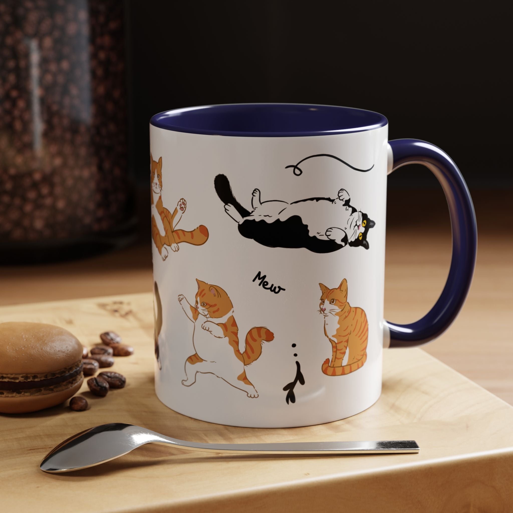Cute Cat Accent Coffee Mug