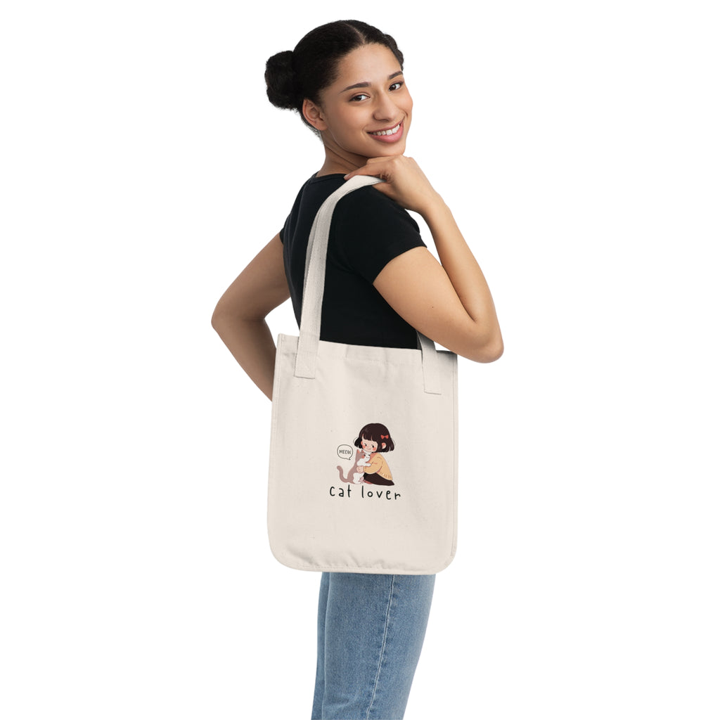 Organic Cat Lover Tote Bag