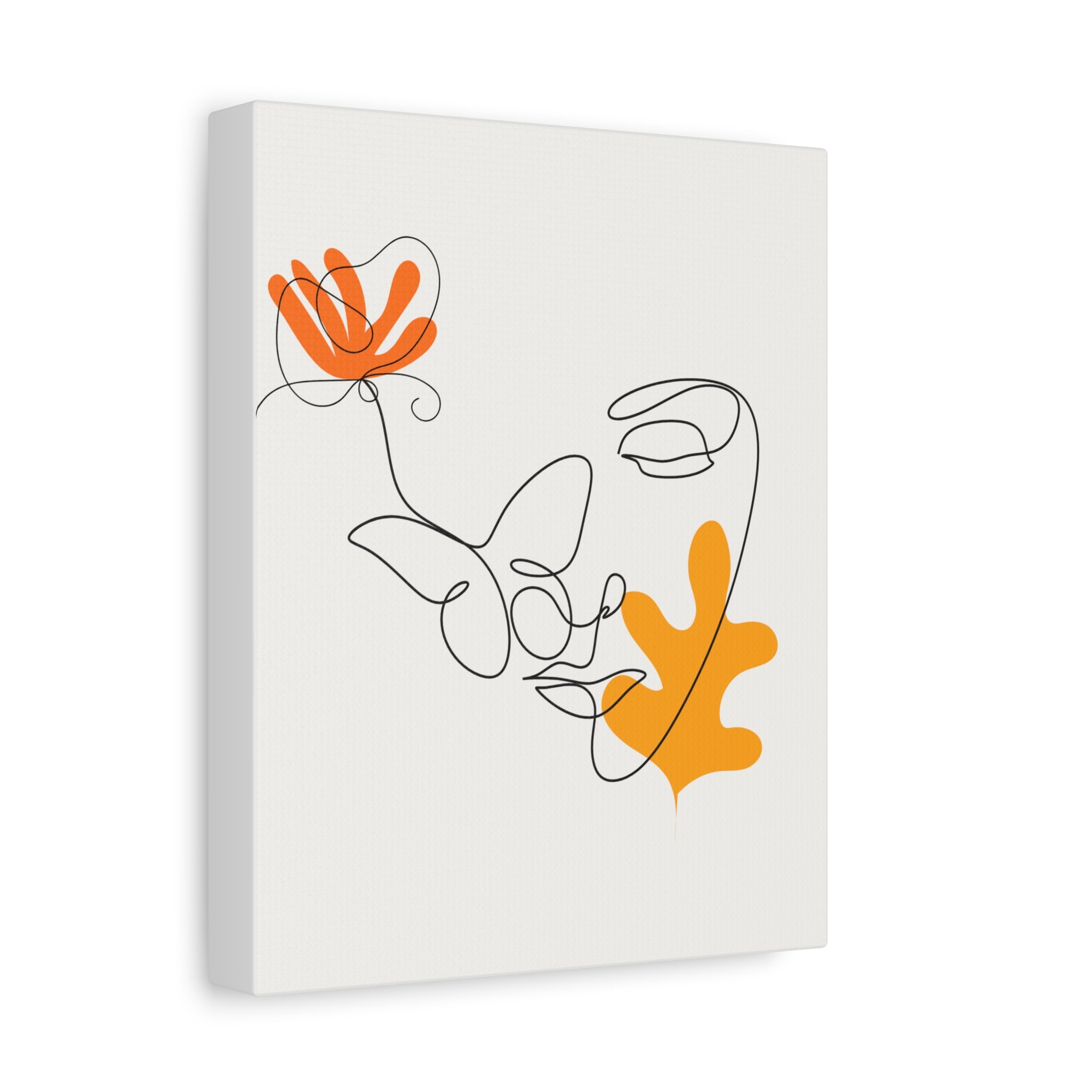 Floral Line Art Canvas Print