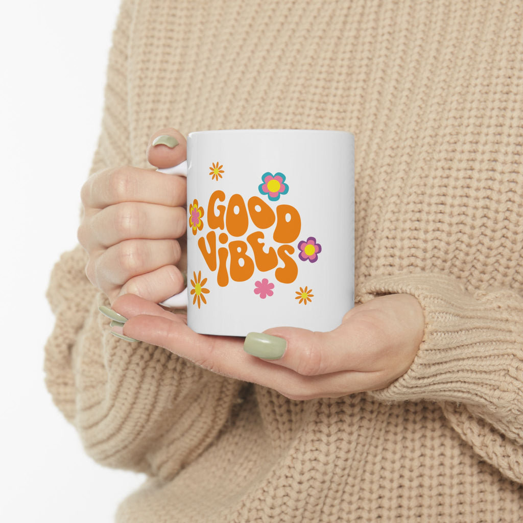 Groovy Floral Ceramic Mug